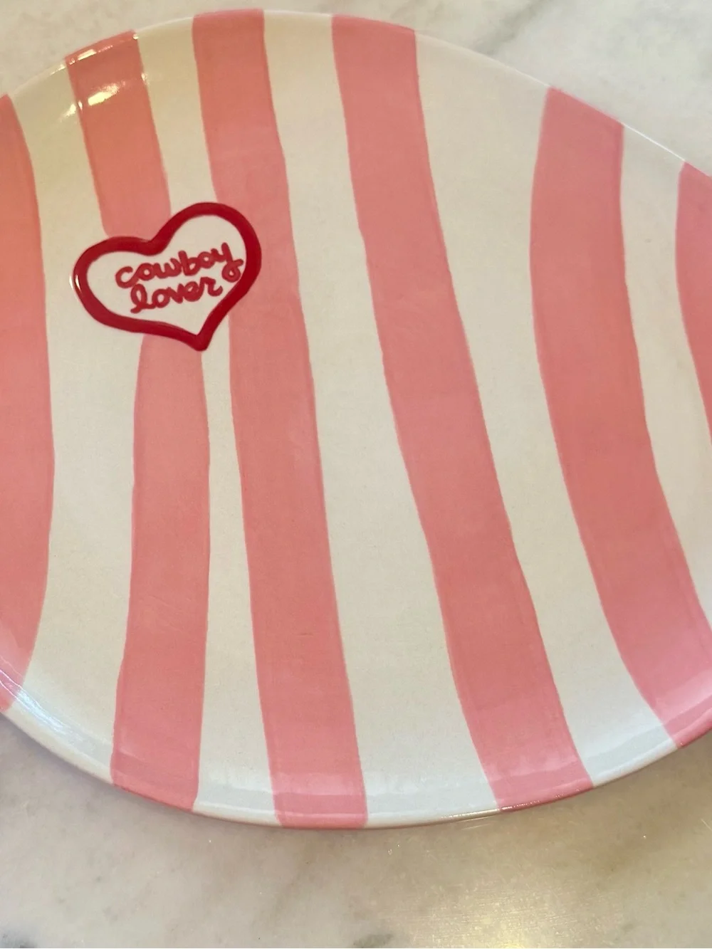 Cowboy Lover Platter with Heart Accent